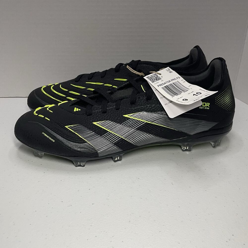 Adidas Men's Size 9 Cleats NEW Predator Pro FG Soccer Black JI1197 Firm Ground